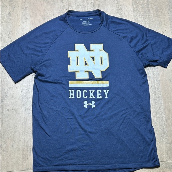 Under Armour Other - Notre Dame Under Armour Men's Navy and Gold Hockey Tee
